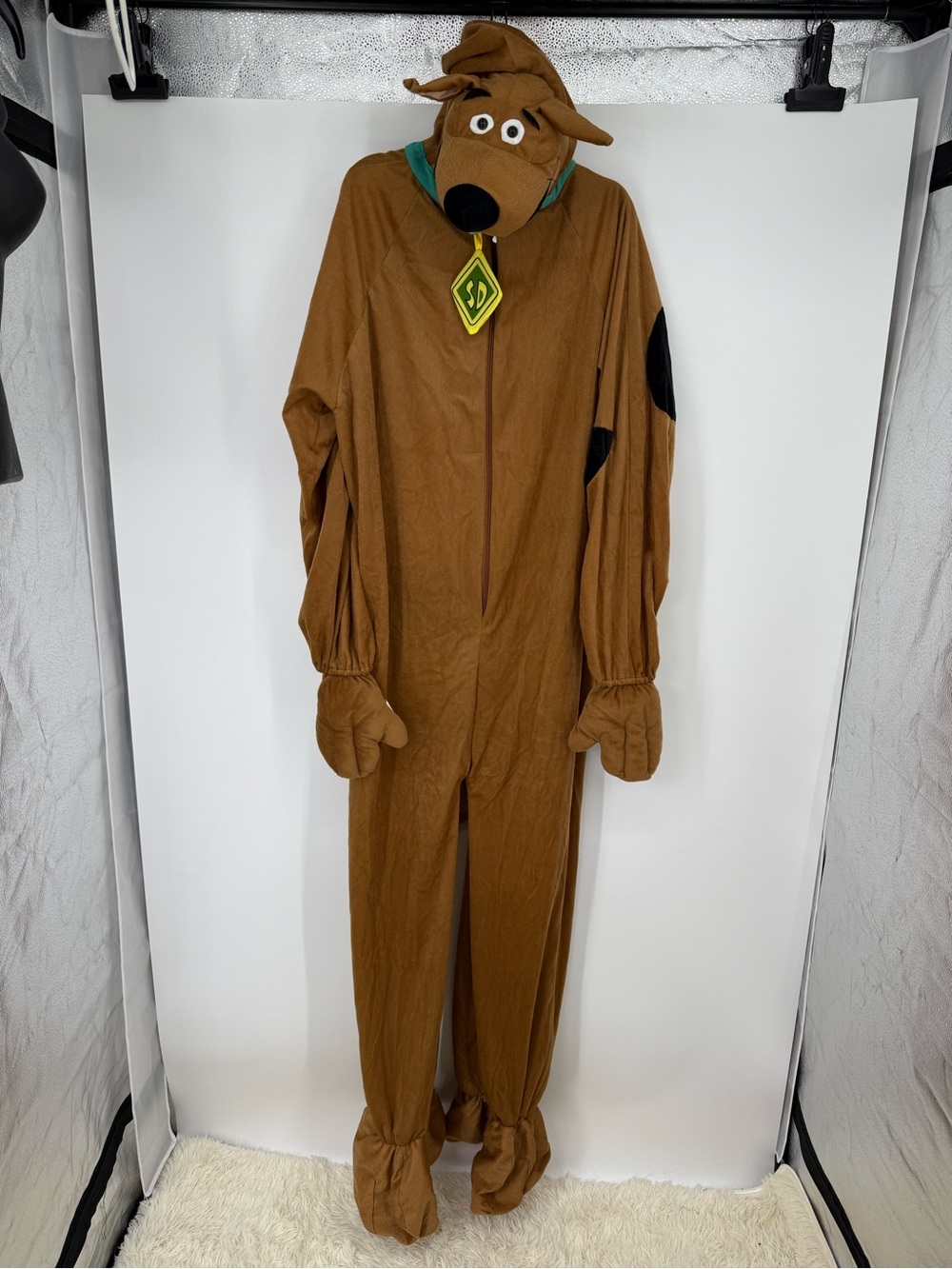 Scooby-Doo Brown Plush Adult Costume with Collar Tag